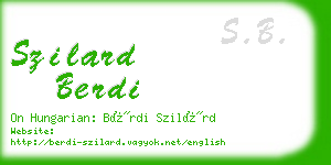 szilard berdi business card